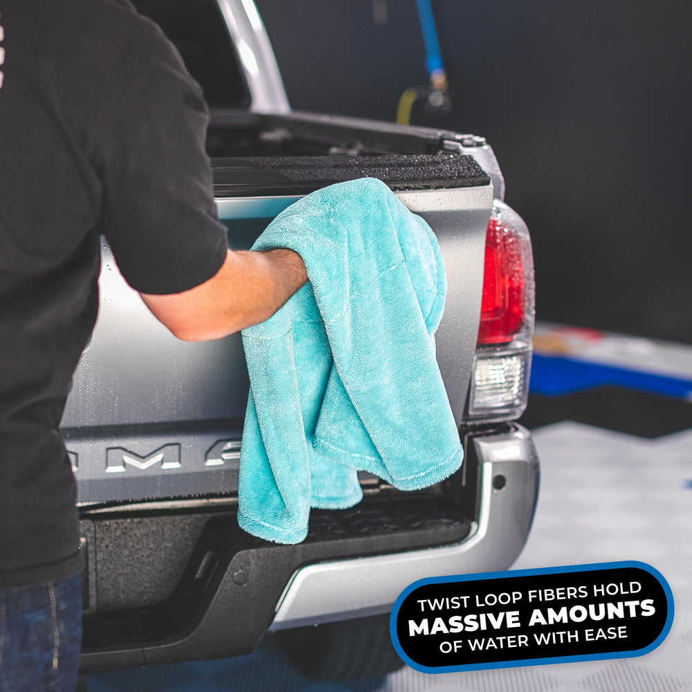 The Rag Company folded towel showing compact storage and long-lasting build