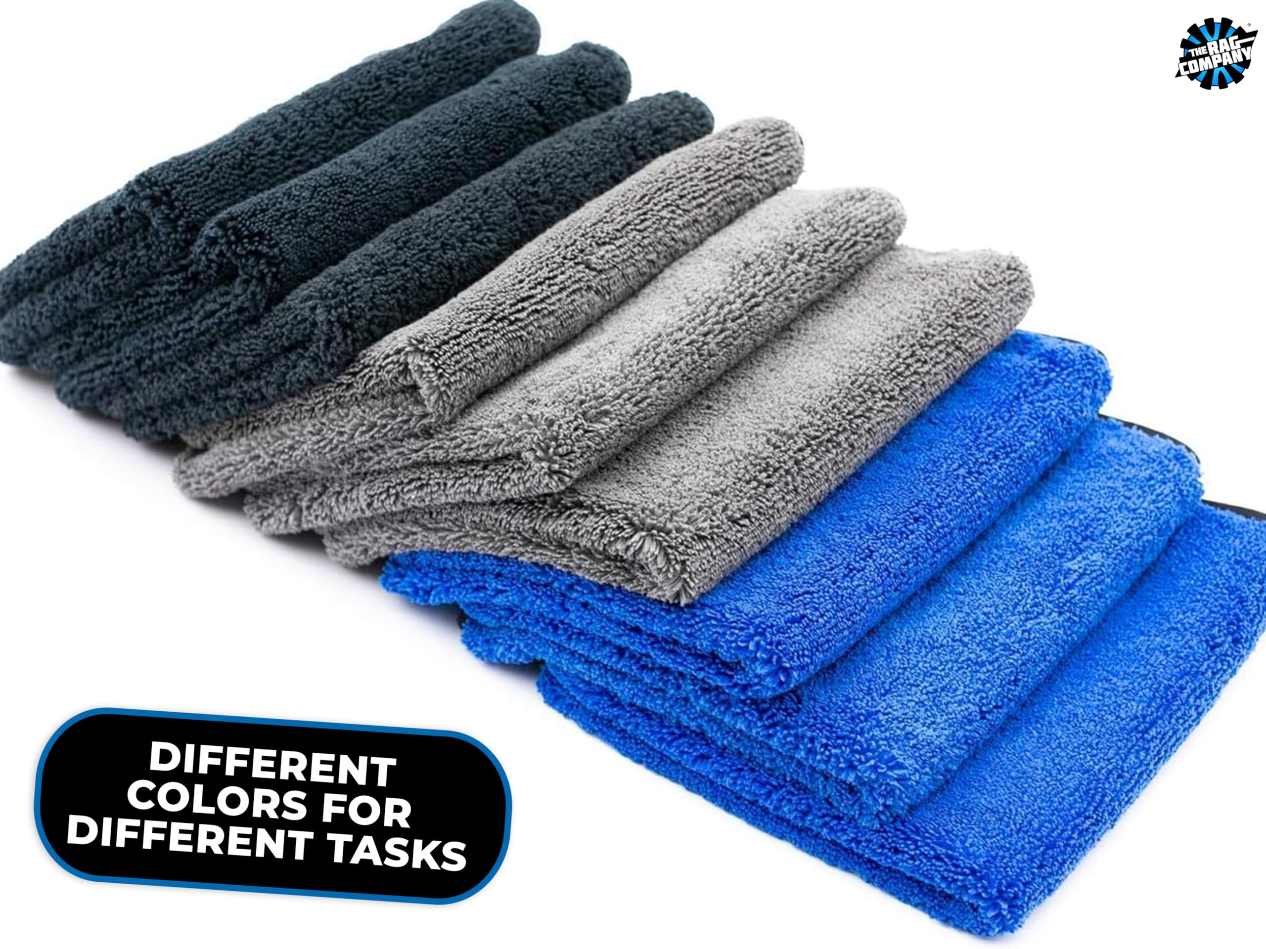 The Rag Company towel absorbing water from a wet surface demonstrating fast wicking