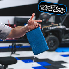 The Rag Company mitt in hand showing scale and ergonomic fit for control