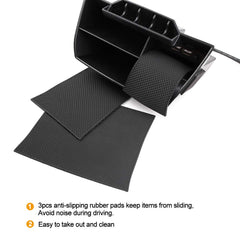 Thenice close-up of dual USB ports for convenient charging and CarPlay