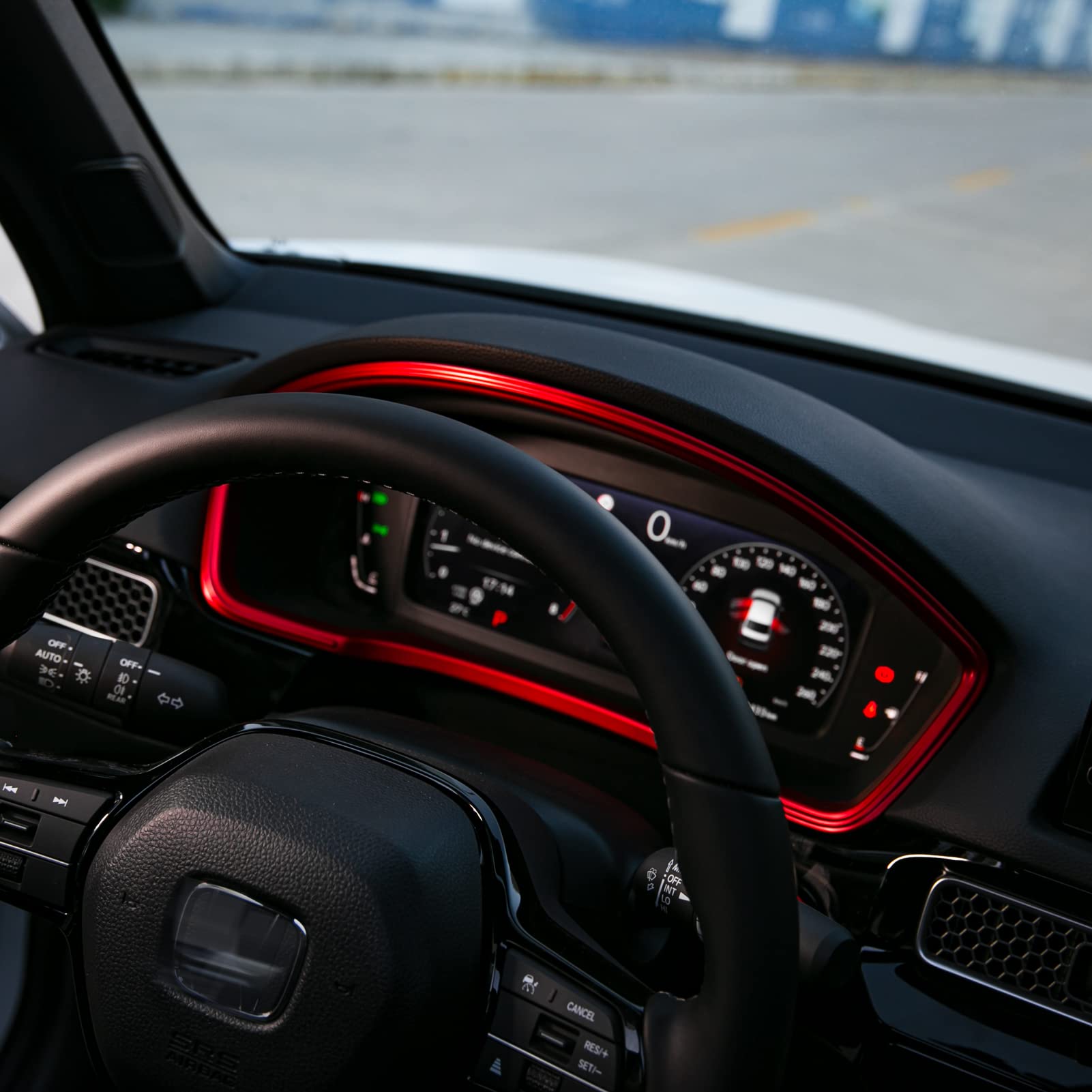 Thenice installed driver-side trim demonstrating cleaner cabin look