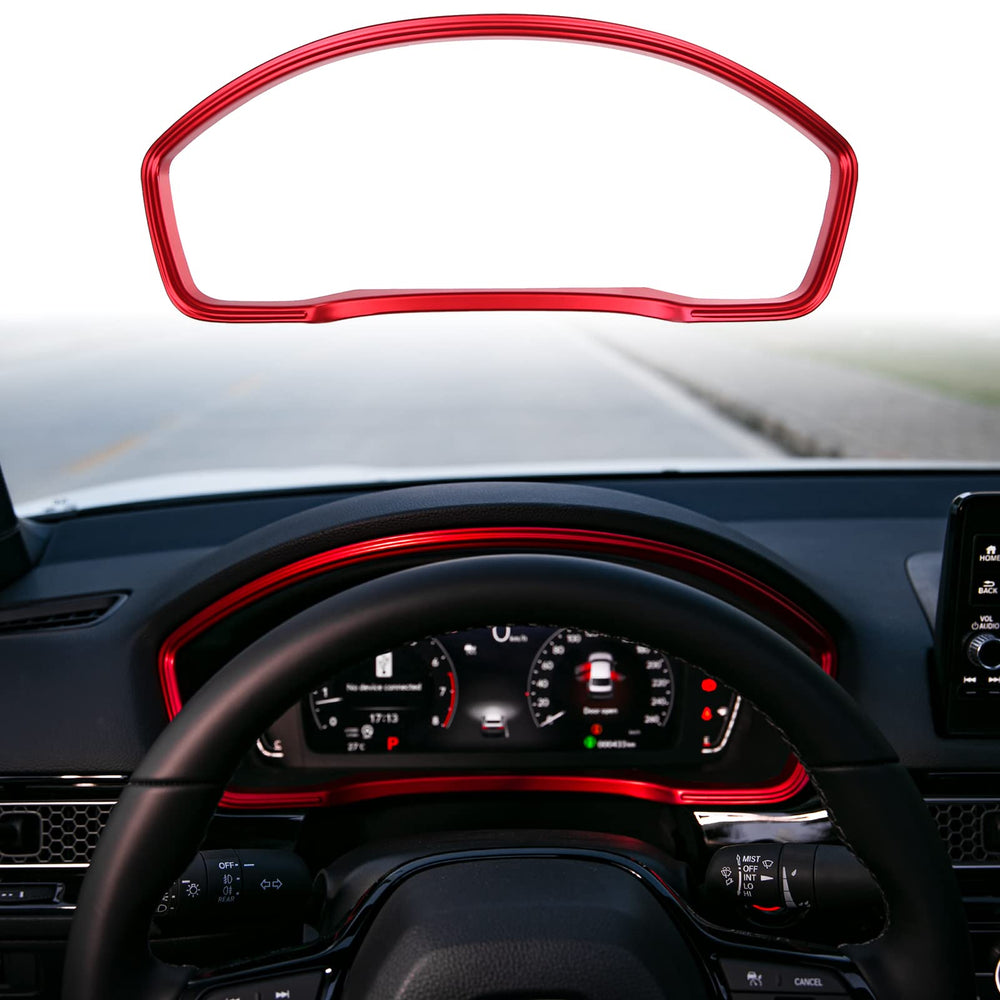 Thenice red front dash trim showing bold color and sporty benefit