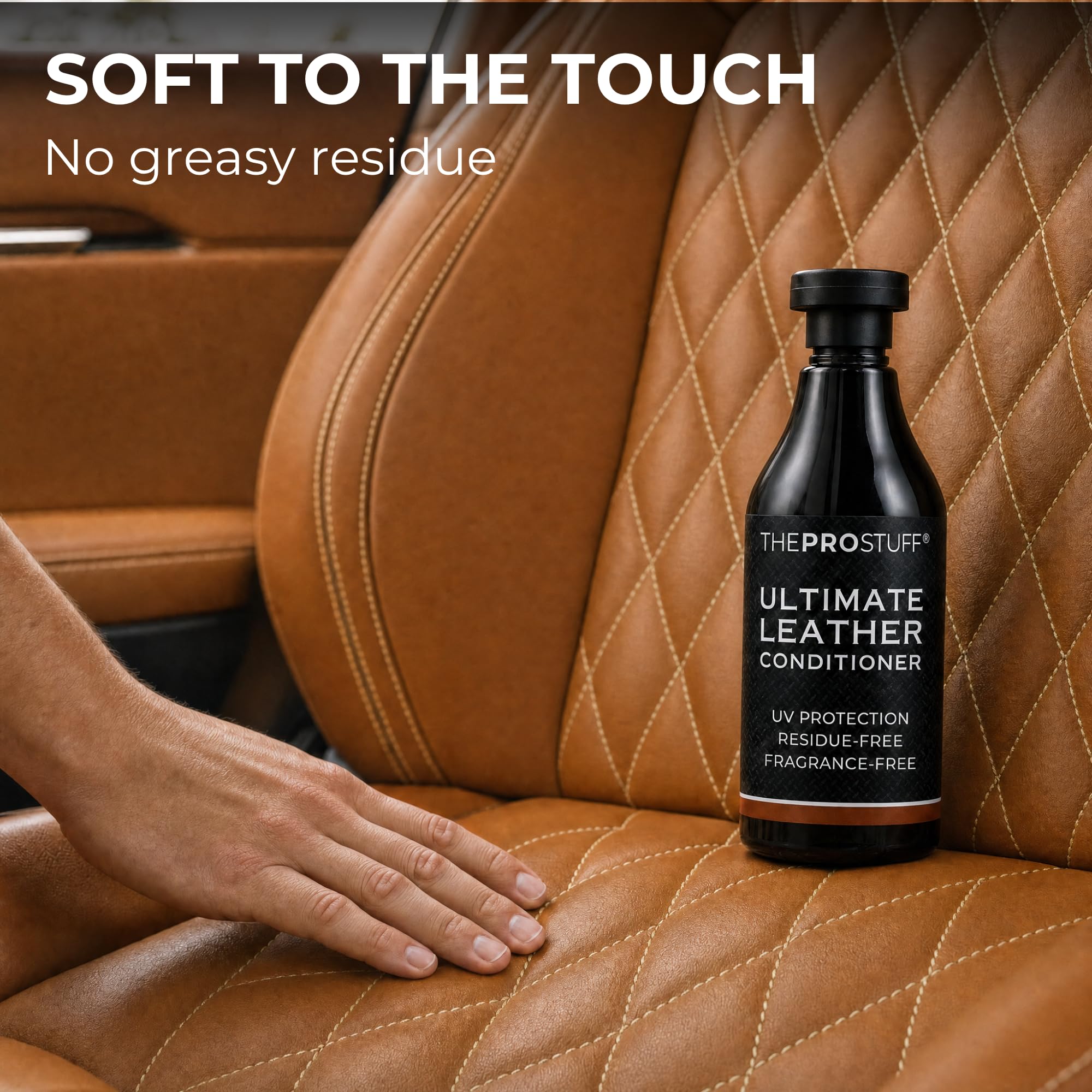 The Pro Stuff used on a leather sofa demonstrating household versatility