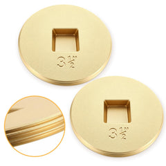 Therwen front view of brass cleanout cap showing concave head and fit benefit