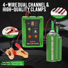 THIKPO dual output leads connected demonstrating simultaneous testing advantage