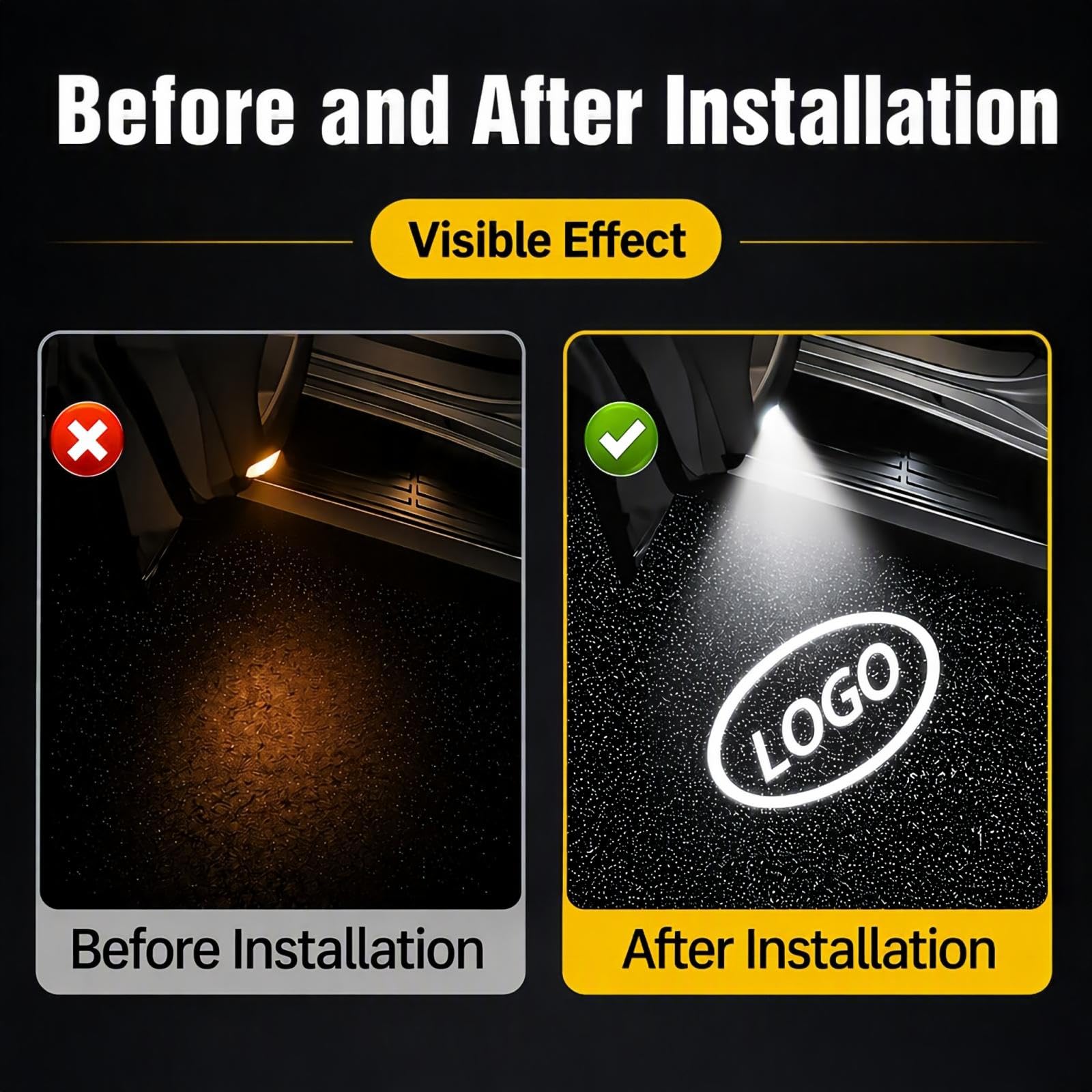Thingrific projection on ground at night bright welcome effect