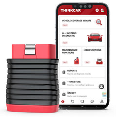thinkcar BD6 front view showing compact scanner and Bluetooth connectivity benefit