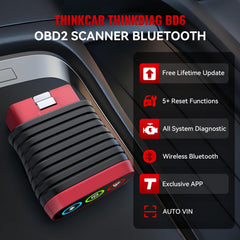thinkcar BD6 plugged into vehicle OBD port enabling quick diagnostics benefit