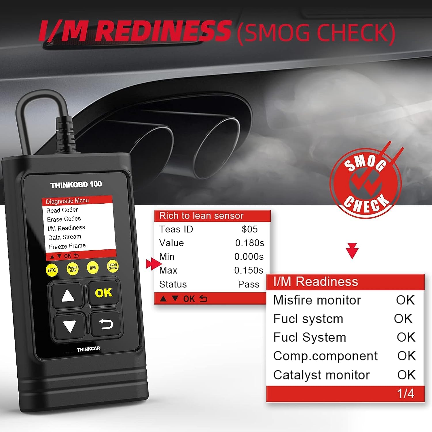 thinkcar plugged into vehicle dash demonstrating quick plug-and-play benefit
