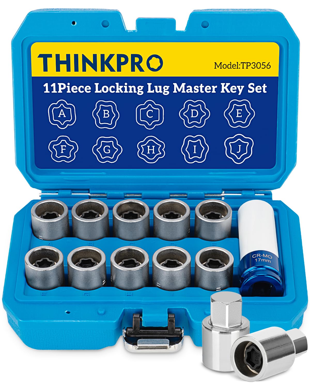 Thinkpro front packaging showing complete wheel lock key set and benefits