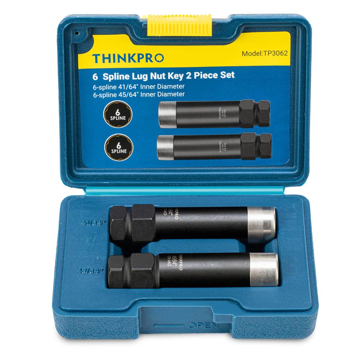 Thinkpro front view of two sockets in hard case showing secure storage benefit