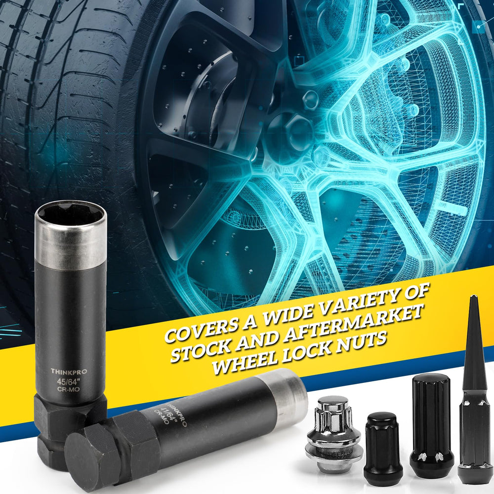 Thinkpro socket fitted to a wheel lock demonstrating safe removal use