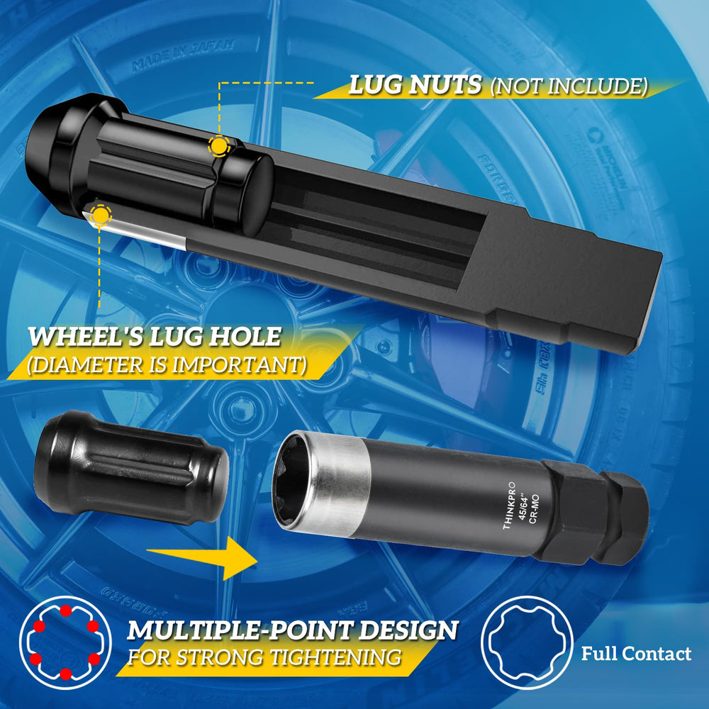 Thinkpro thin-wall socket profile clearing tight lug holes and protecting rims