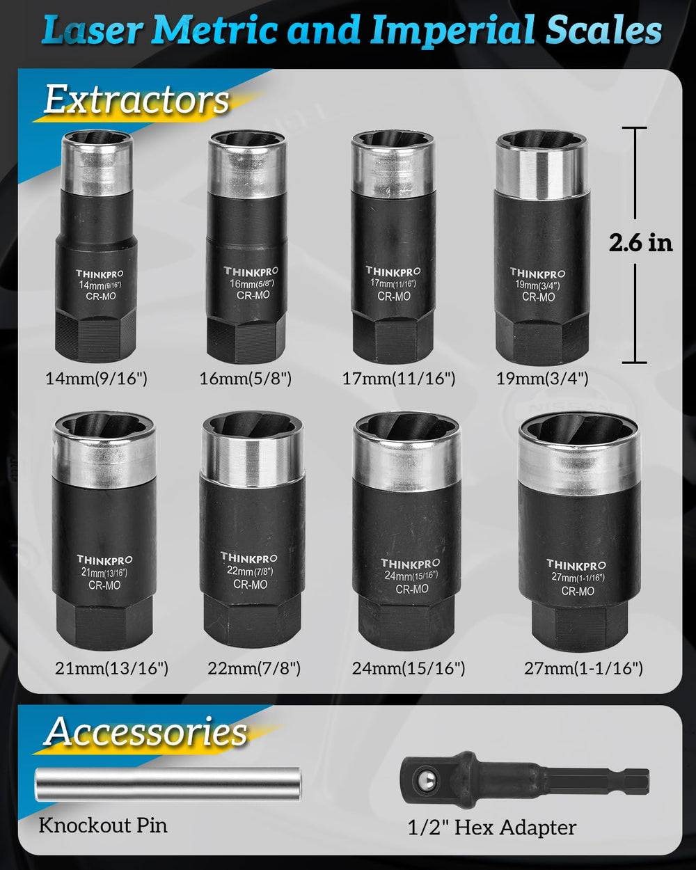 Thinkpro tool being used on a rounded lug nut to restore wheel access