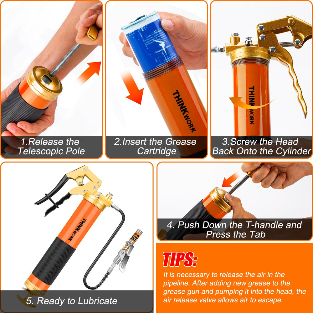 THINKWORK 90° adaptor angled shot for lateral and vertical greasing convenience