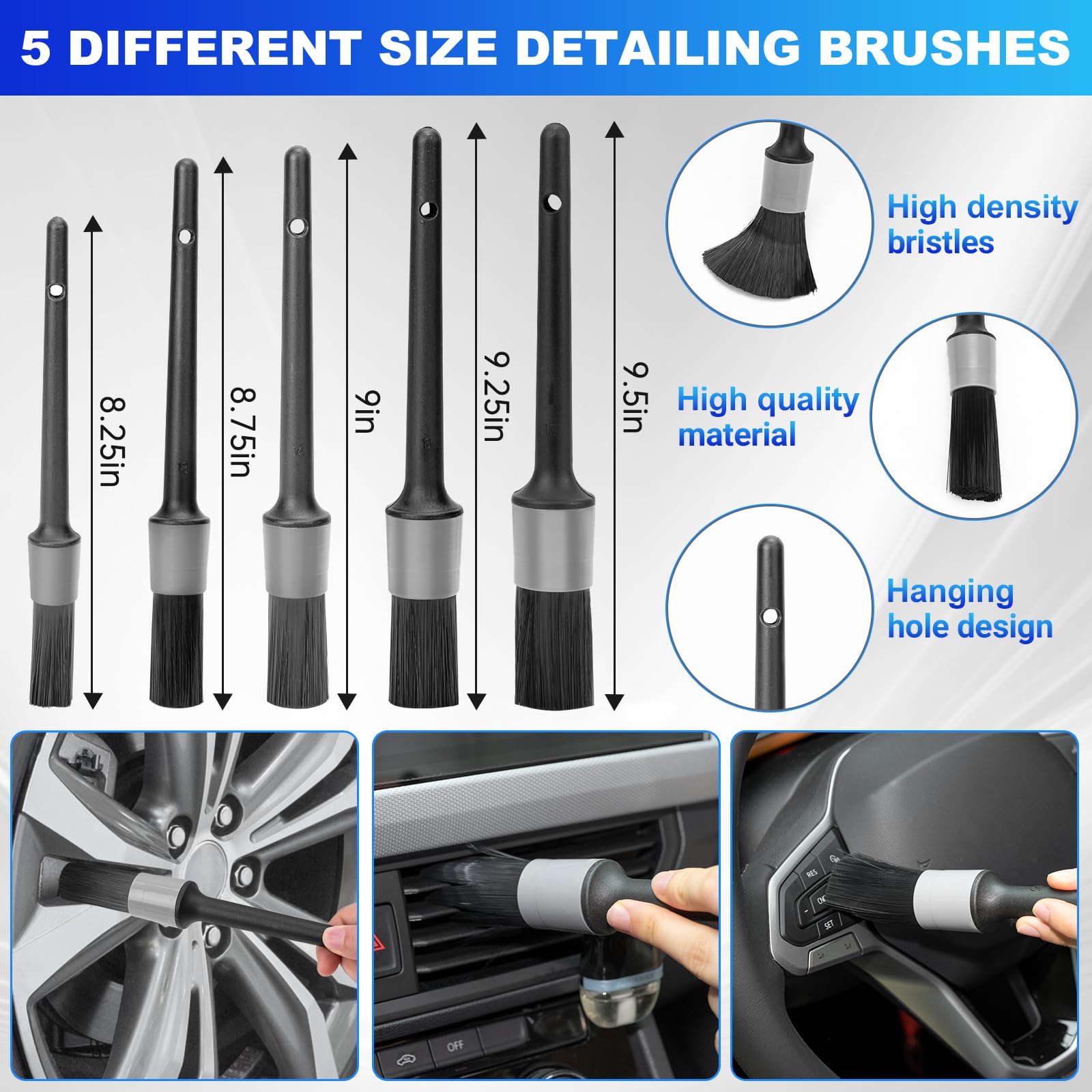 THINKWORK brush set arranged to show sizes and non-scratch bristles