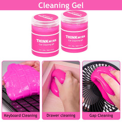 THINKWORK cleaning gels in sealed foil preventing leaks and picking up dust