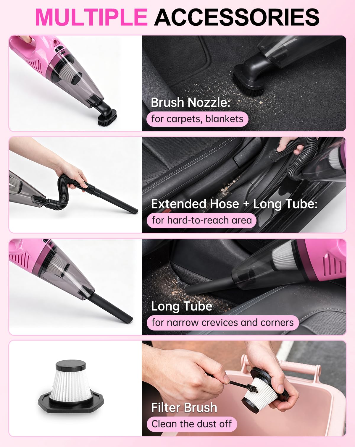 THINKWORK vacuum filter and nozzle close-up for easy maintenance