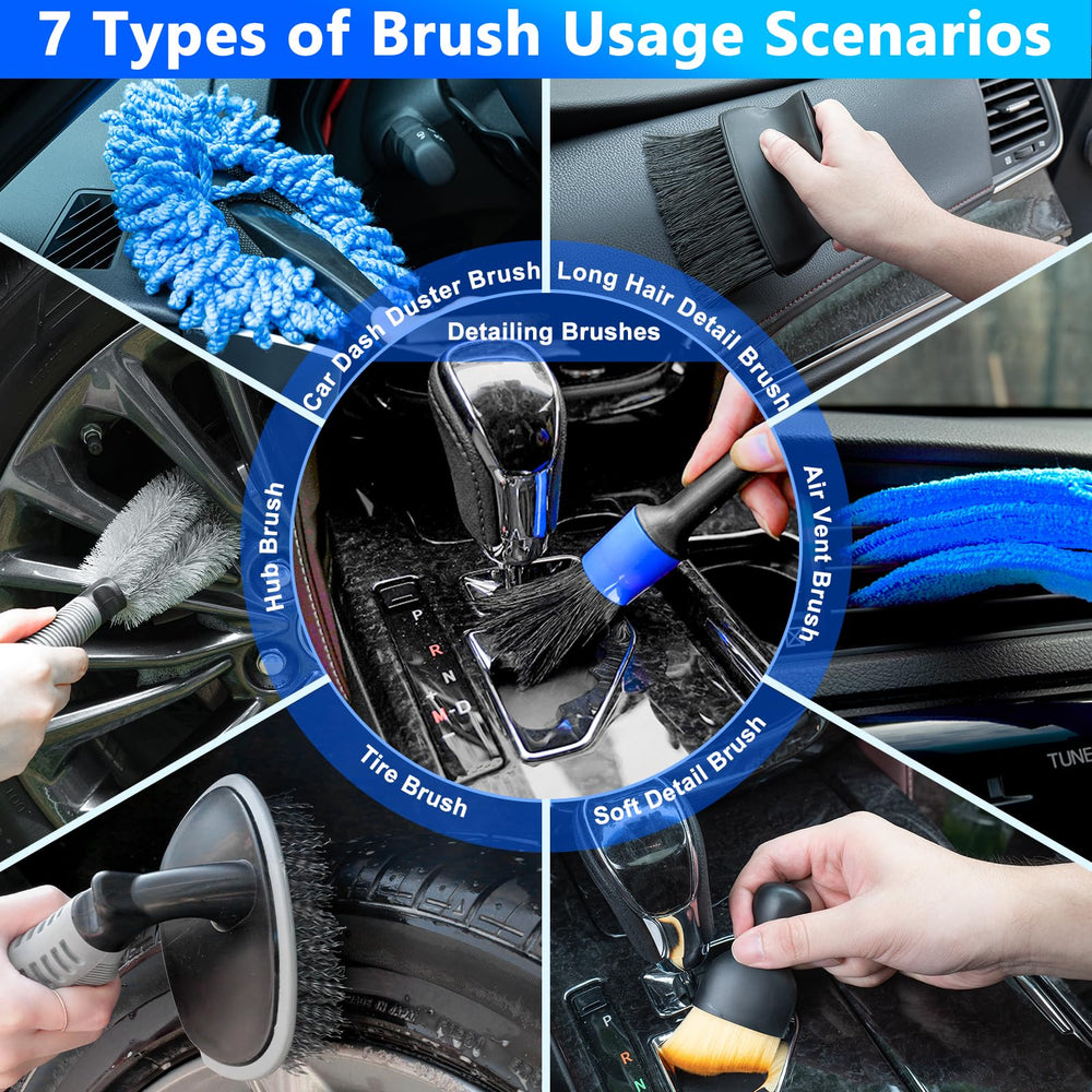 THINKWORK detailing brushes and tools arranged for precise interior work