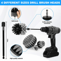 THINKWORK drill brush collection close-up for faster grime removal