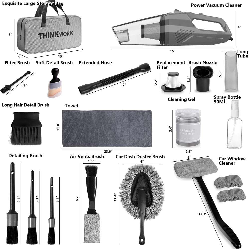 THINKWORK in-car use demonstration cleaning seat crevice for quick touch-up benefit