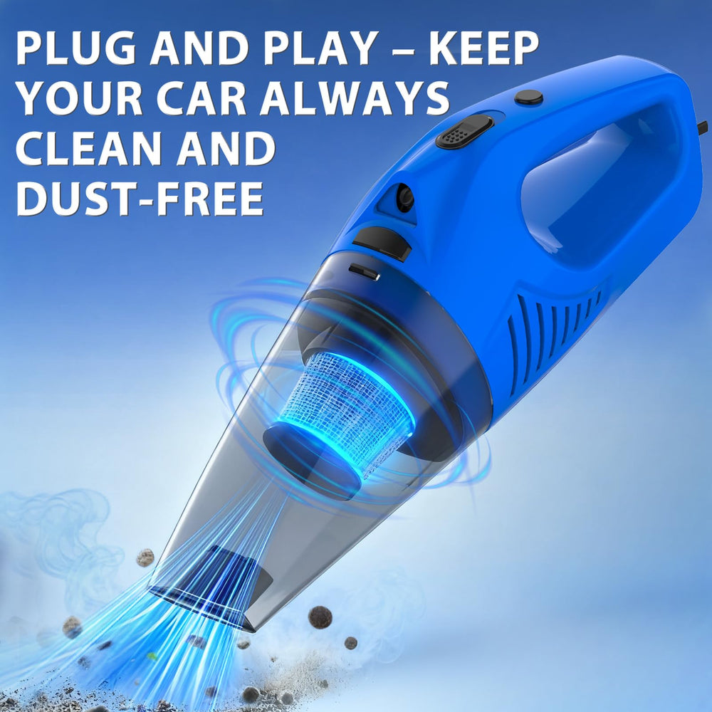 THINKWORK vacuum in use on car seat removing crumbs and pet hair for a cleaner cabin