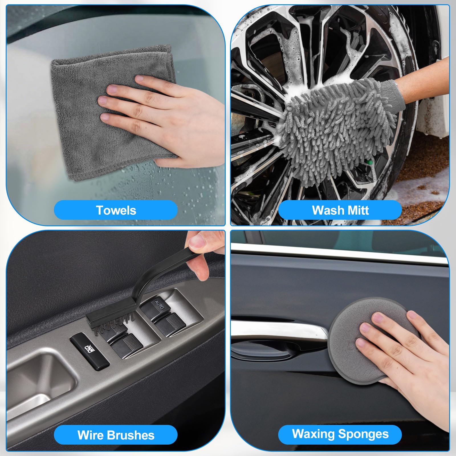 THINKWORK in use wheel cleaning showing efficient brake-dust removal