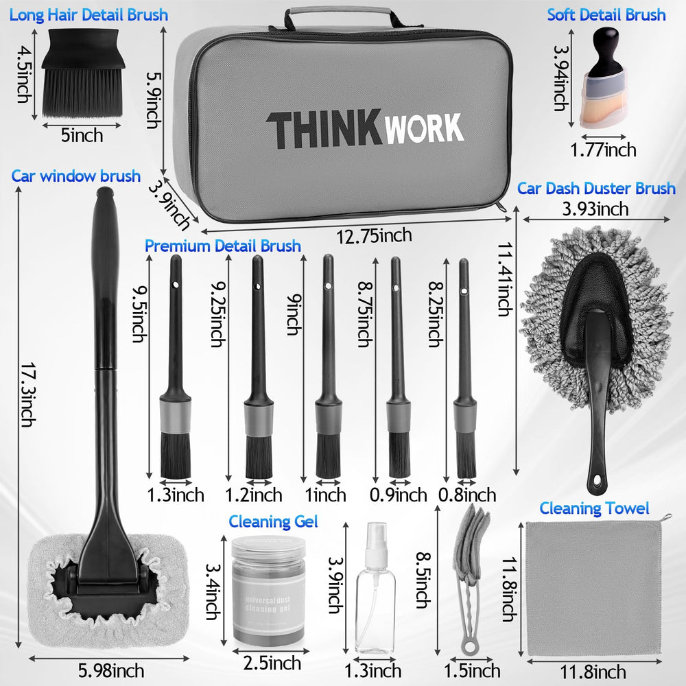 THINKWORK tool cleaning windshield interior reaching lower corners
