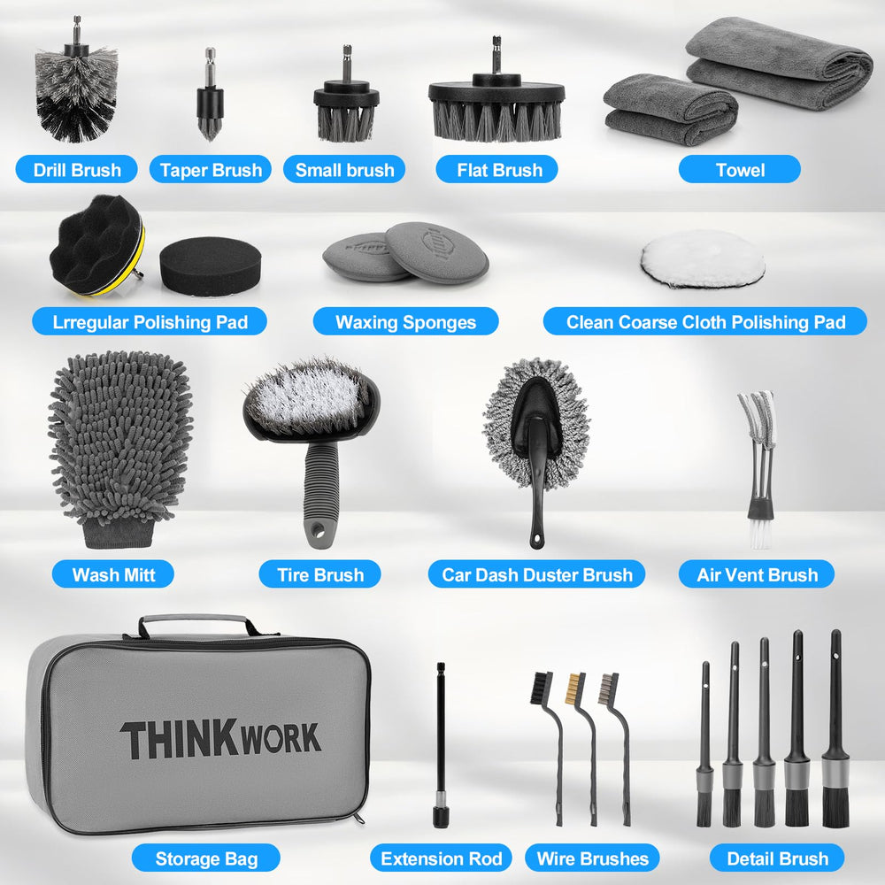THINKWORK lifestyle garage setup showing kit ready for weekend detail
