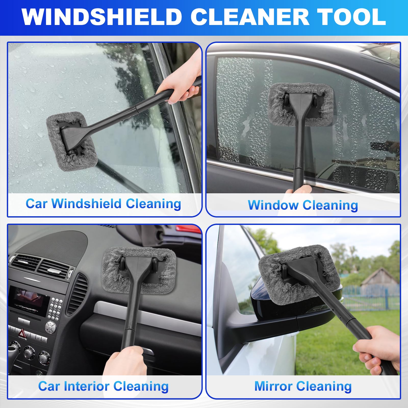 THINKWORK microfiber pads and towel for streak-free glass and absorbency