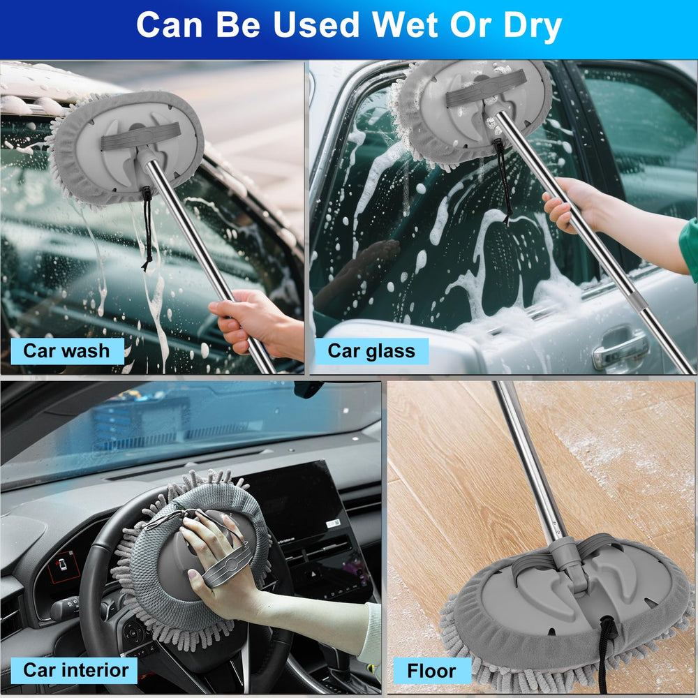 THINKWORK tire and hub brushes removing brake dust from wheel