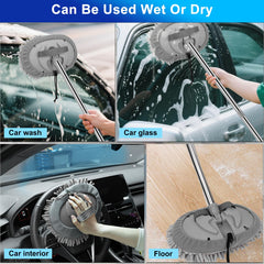THINKWORK tire and hub brushes removing brake dust from wheel