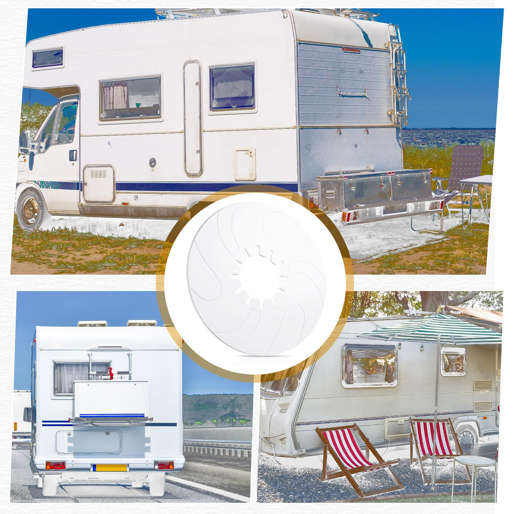 Threlaco installed on RV hitch in towing scene showing cleaner, low-maintenance towing