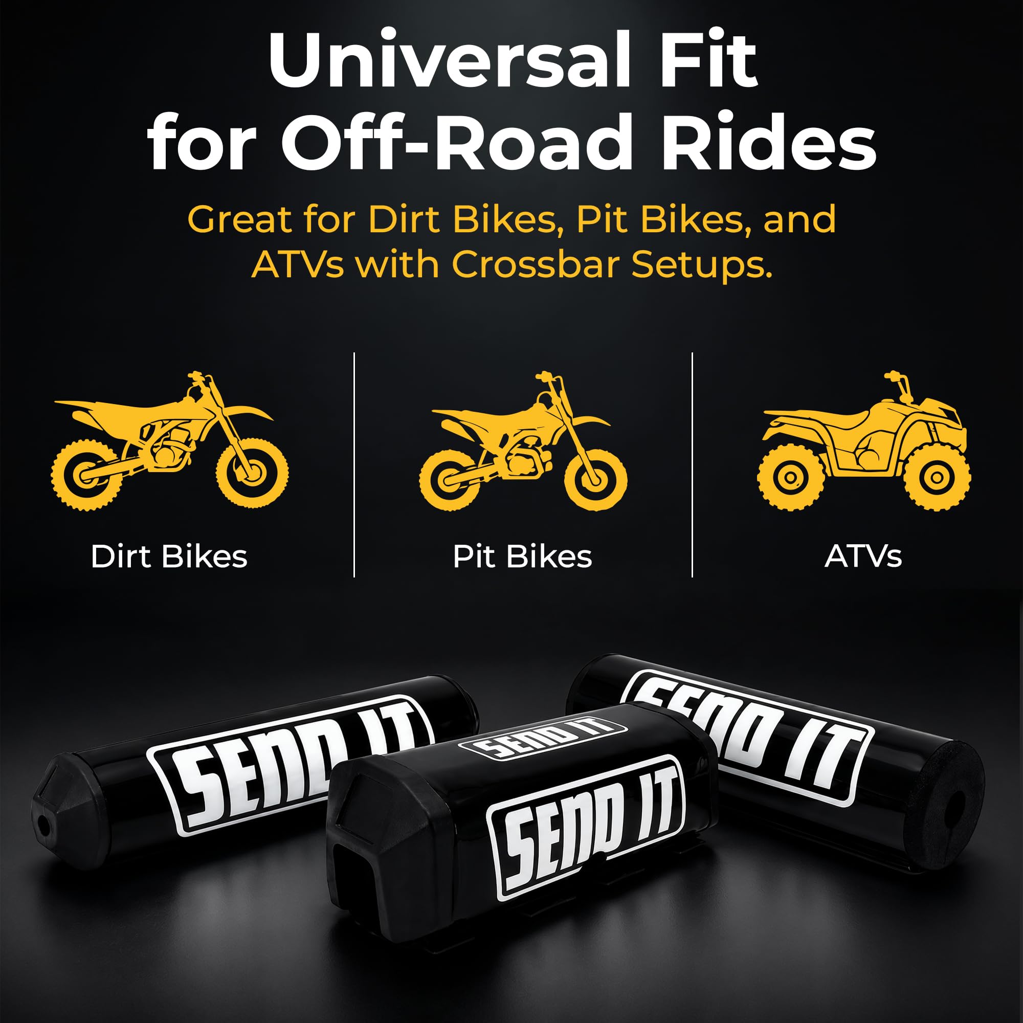 ThrottlePak pair of black grip donuts on handlebar offering added comfort benefit