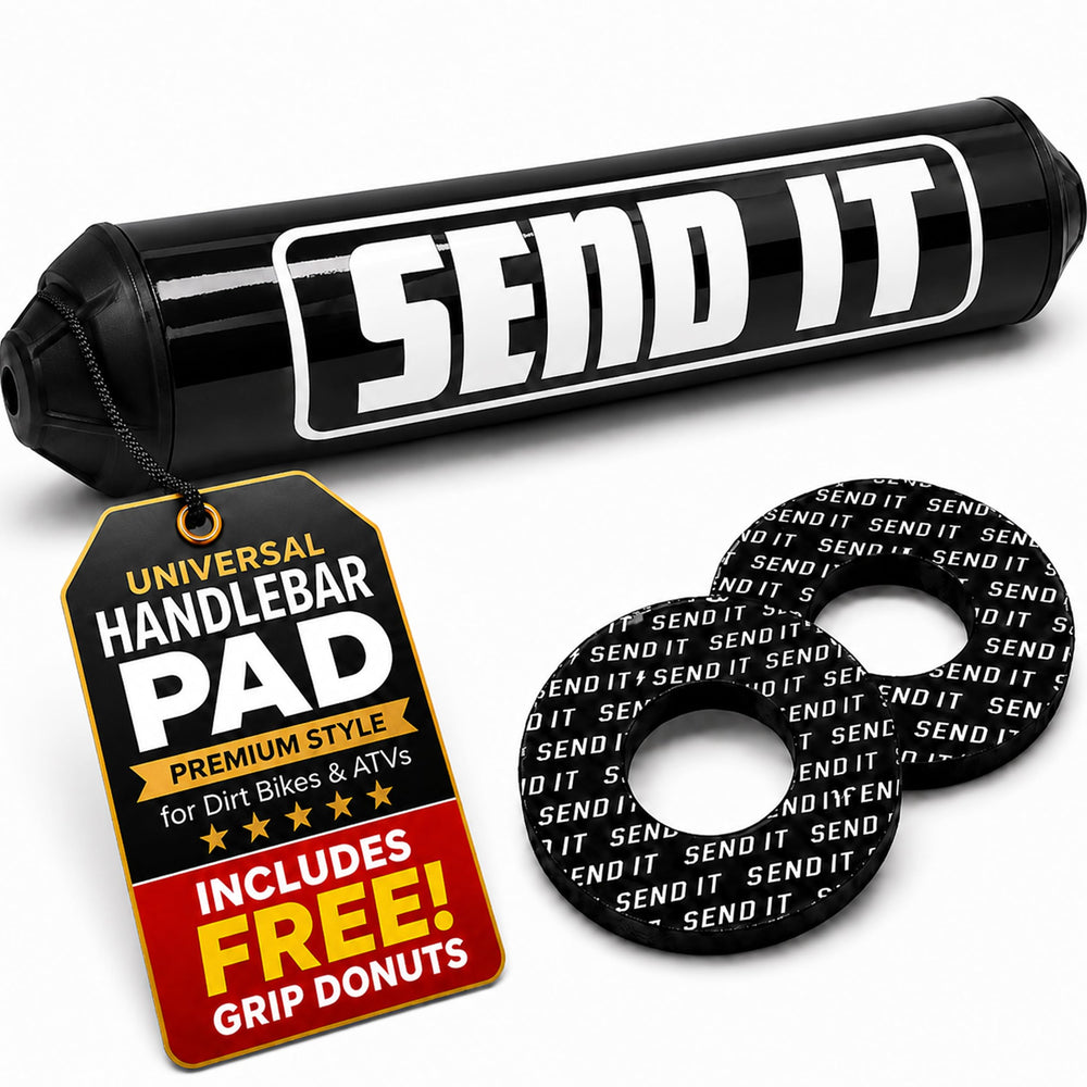 ThrottlePak front view of SEND IT pad showing bold graphic and coverage benefit