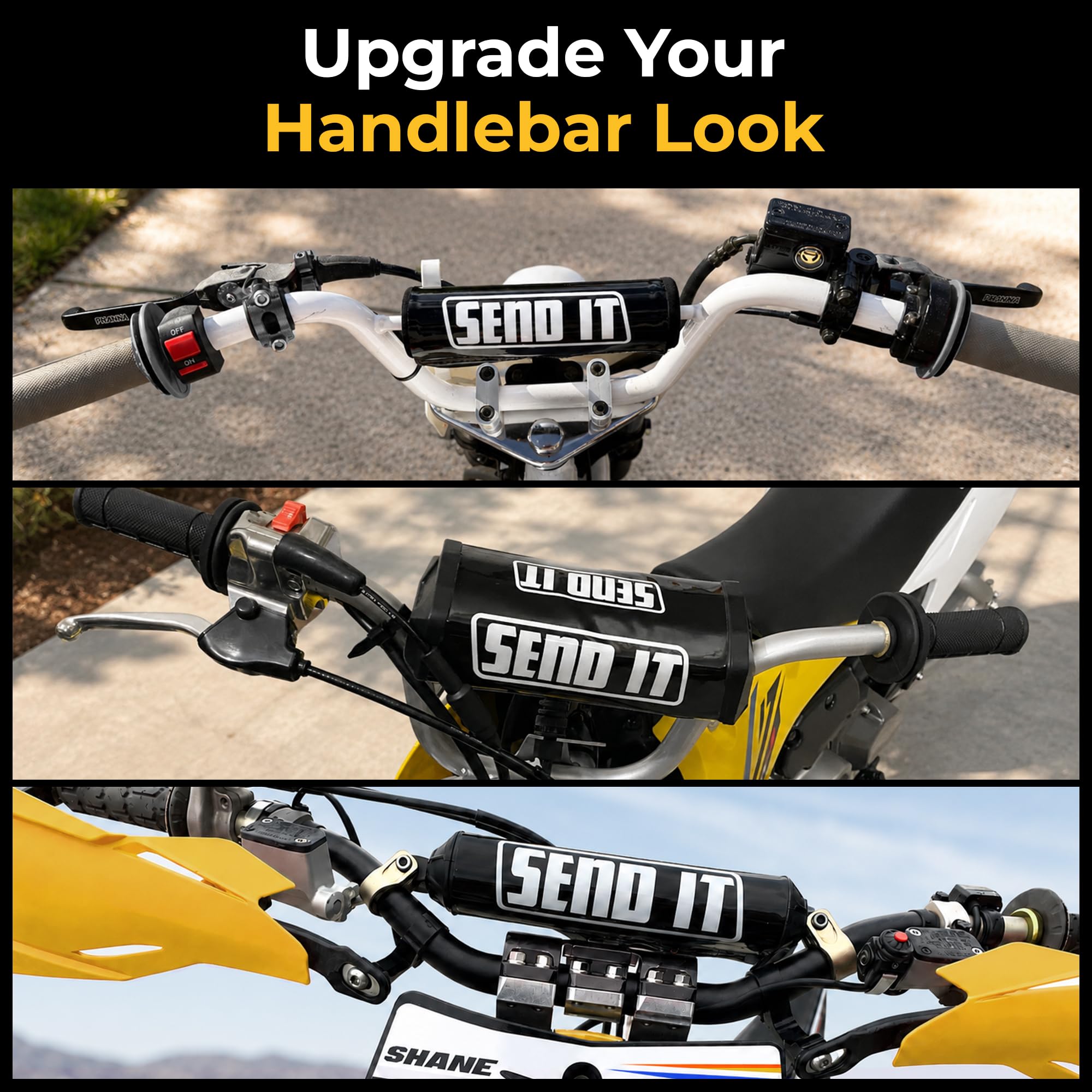 ThrottlePak SEND IT pad placed next to ruler showing universal-fit sizing benefit