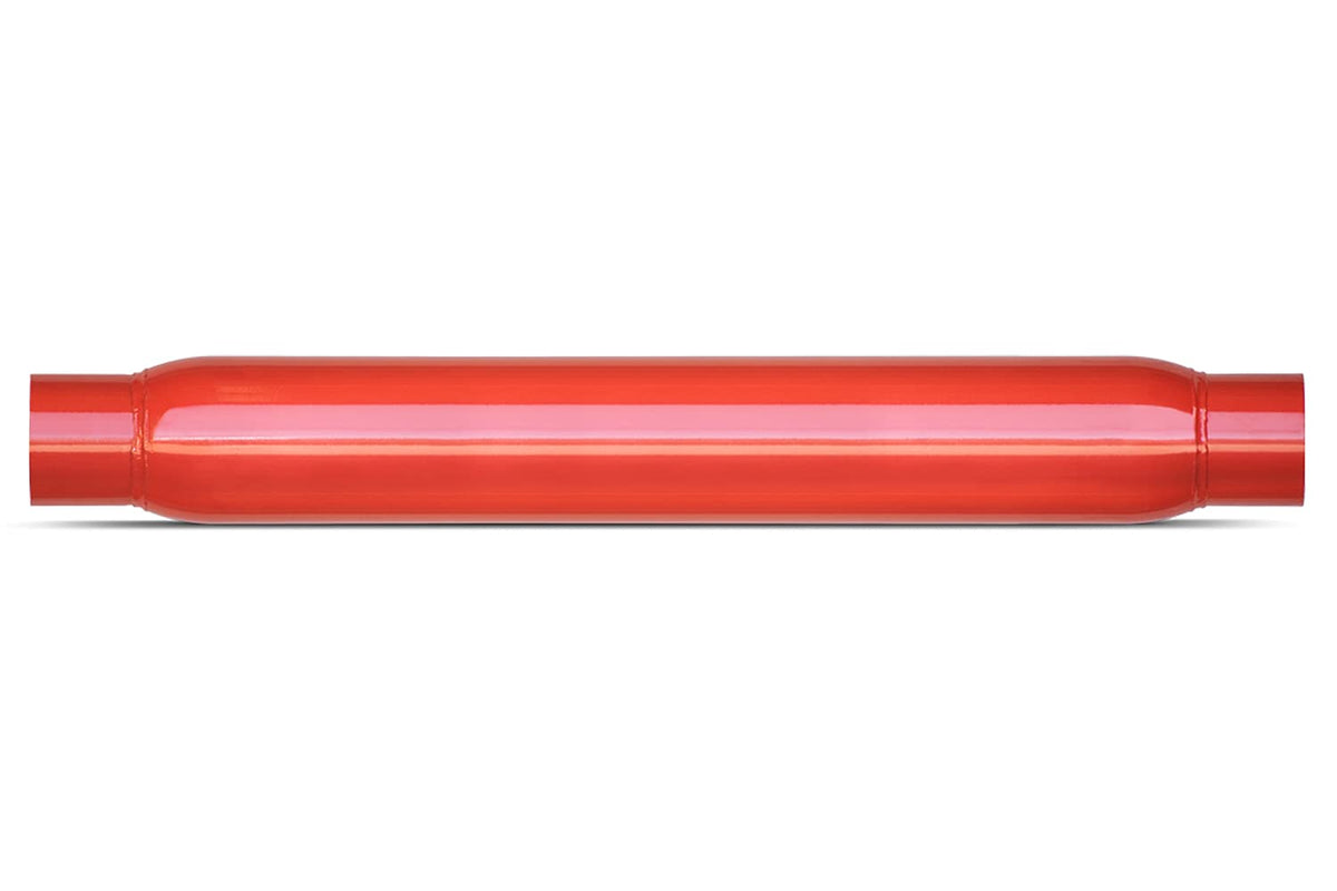 Thrush glasspack front-angle showing inlet and outlet, enhances flow and tone