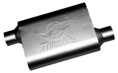 Thrush muffler front view showing shape and aggressive tone benefit