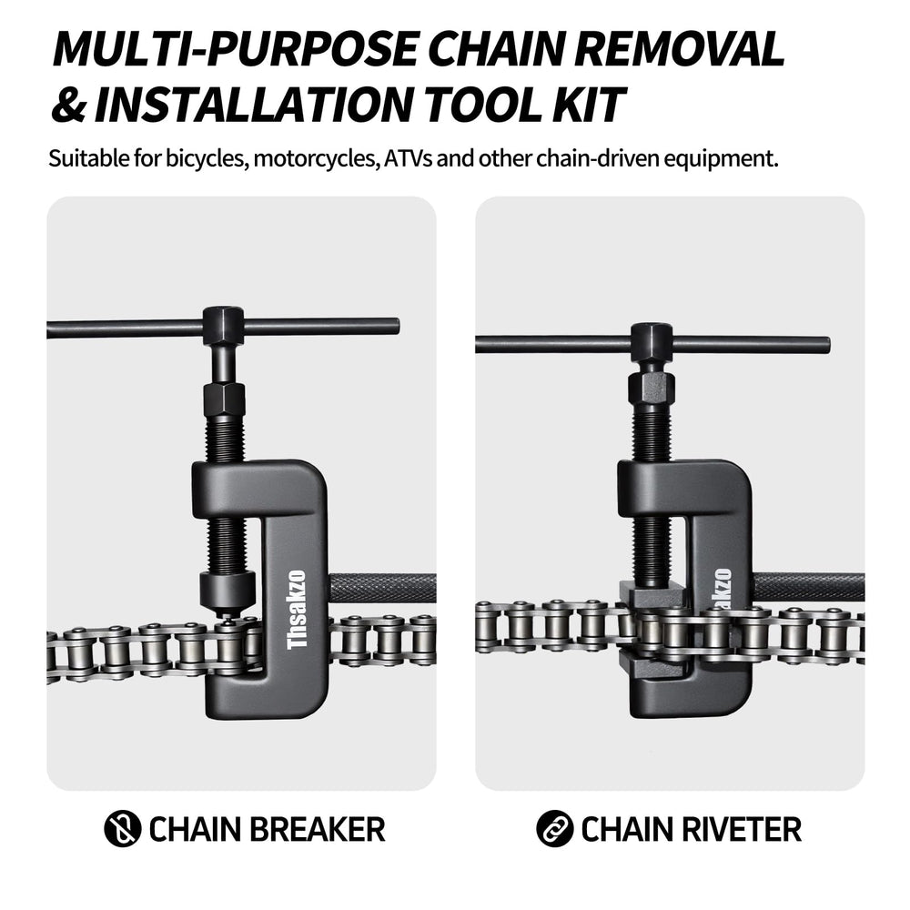 Thsakzo three pin sizes lined up for correct chain pitch matching and reliable fit