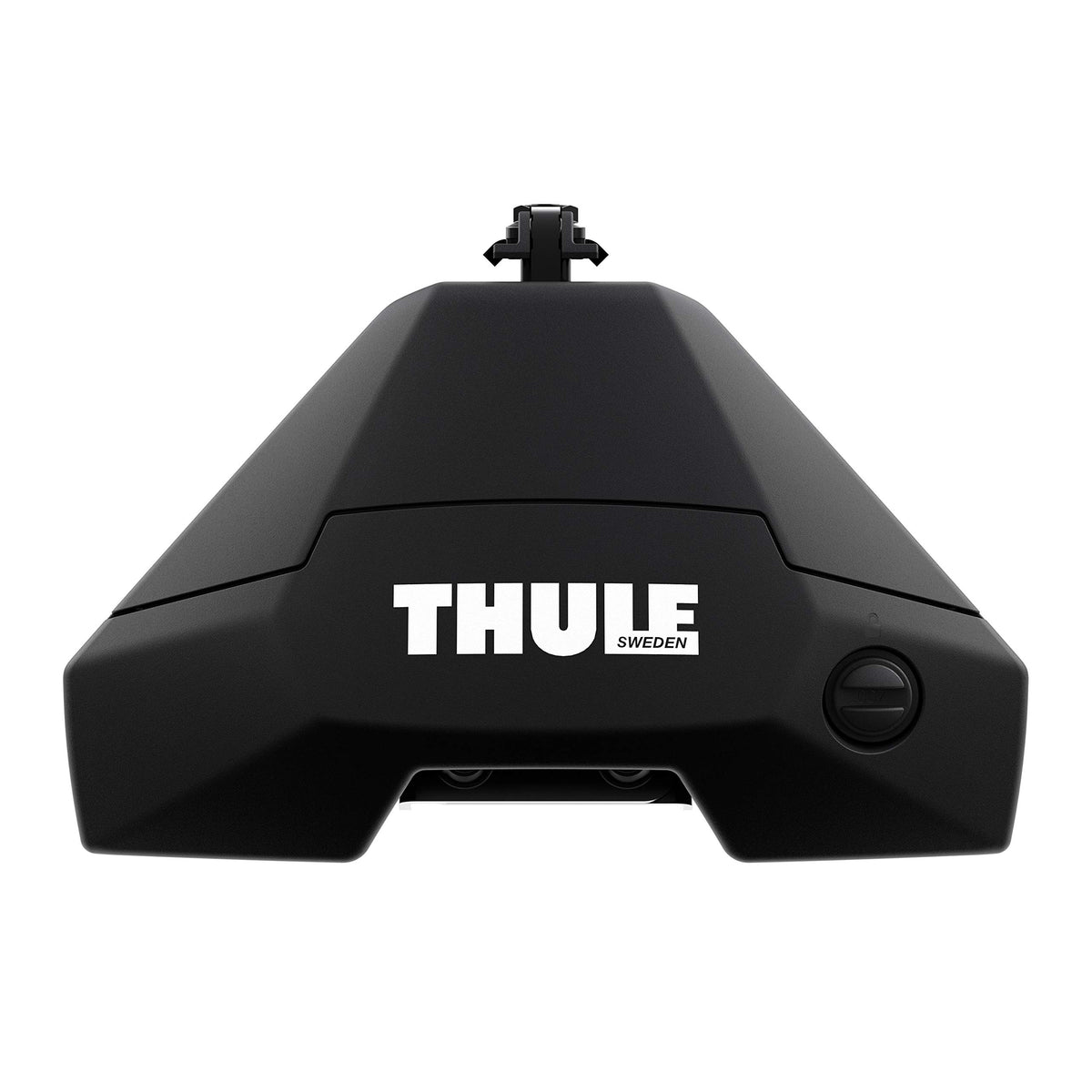 Thule Evo clamp foot front view showing streamlined design and secure fit