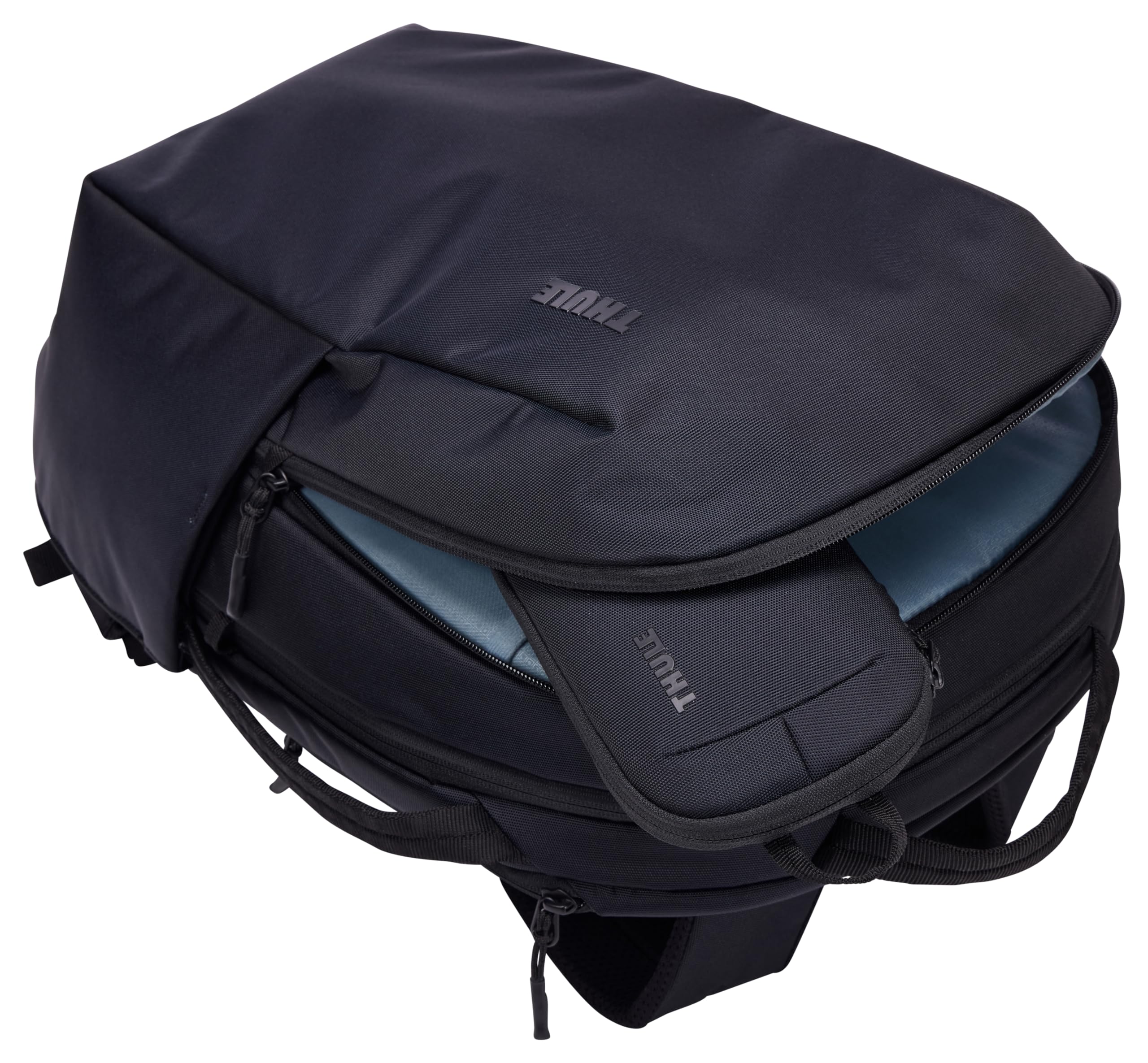 Thule Subterra PowerShuttle small with accessories arranged showing storage capacity