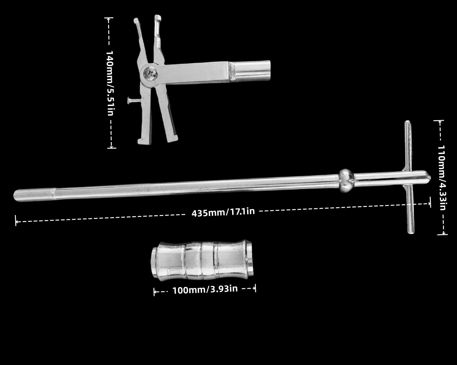 TIANAOKEJI tool size comparison with ruler illustrating 16–50mm working range