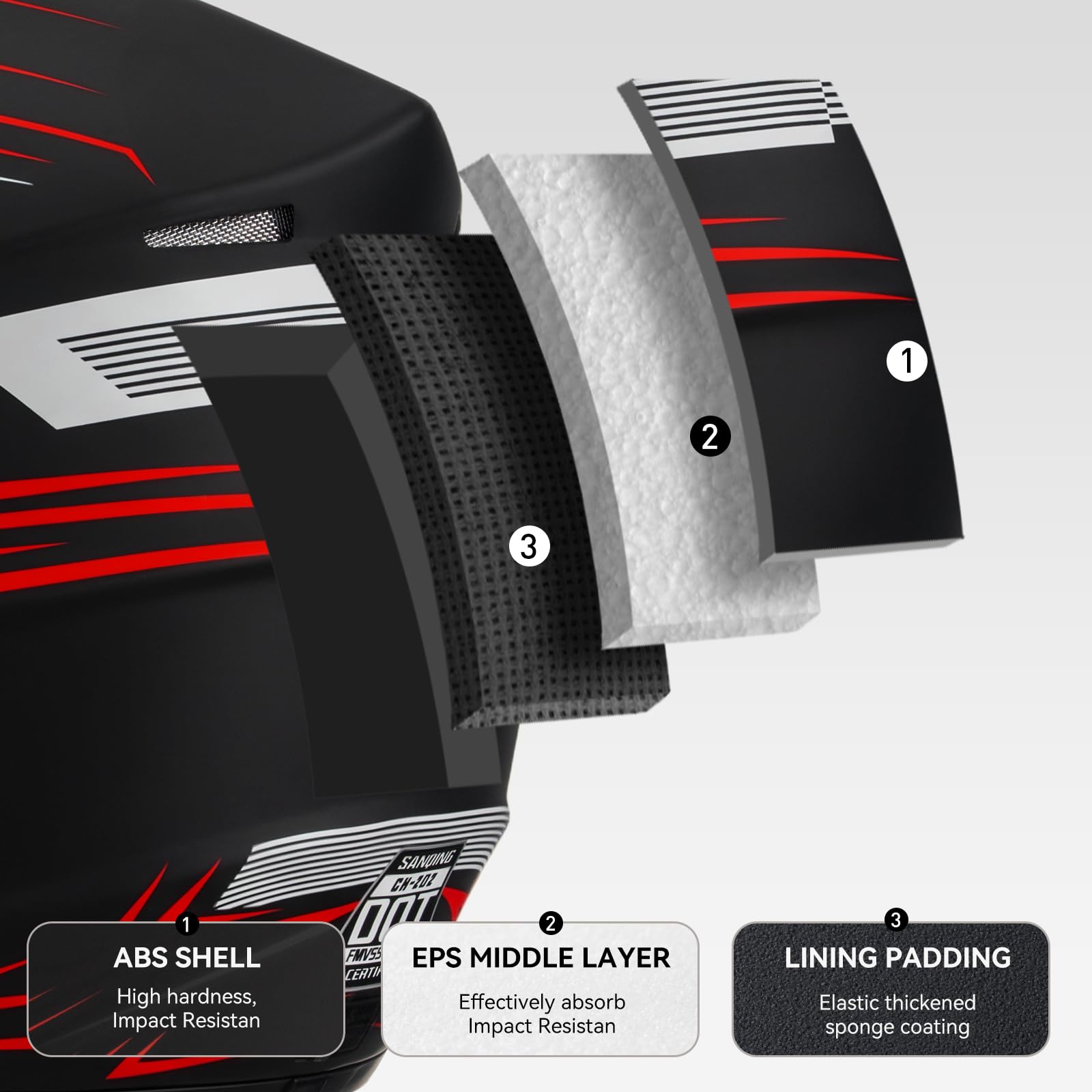 TIANDU interior liner closeup showing breathable removable comfort
