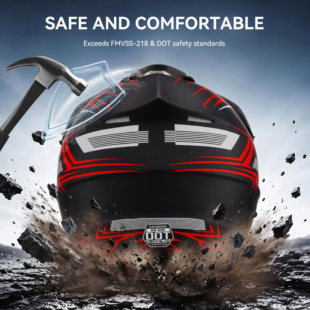TIANDU visor and goggles attached for sun protection and clear vision
