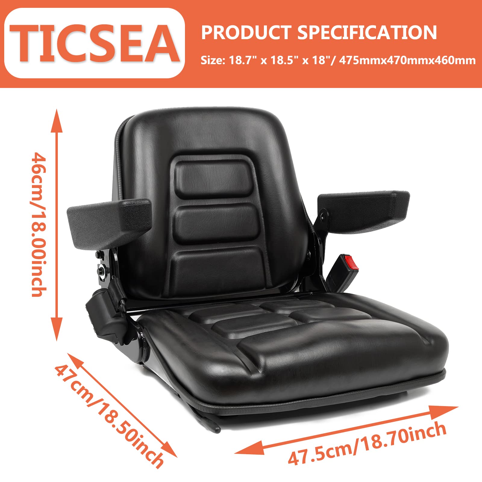 TICSEA seat installed on tractor illustrating practical in-field use