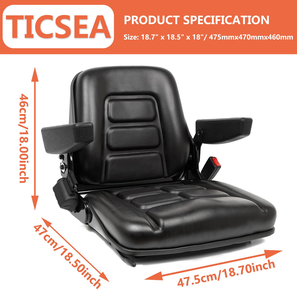 TICSEA seat installed on tractor illustrating practical in-field use