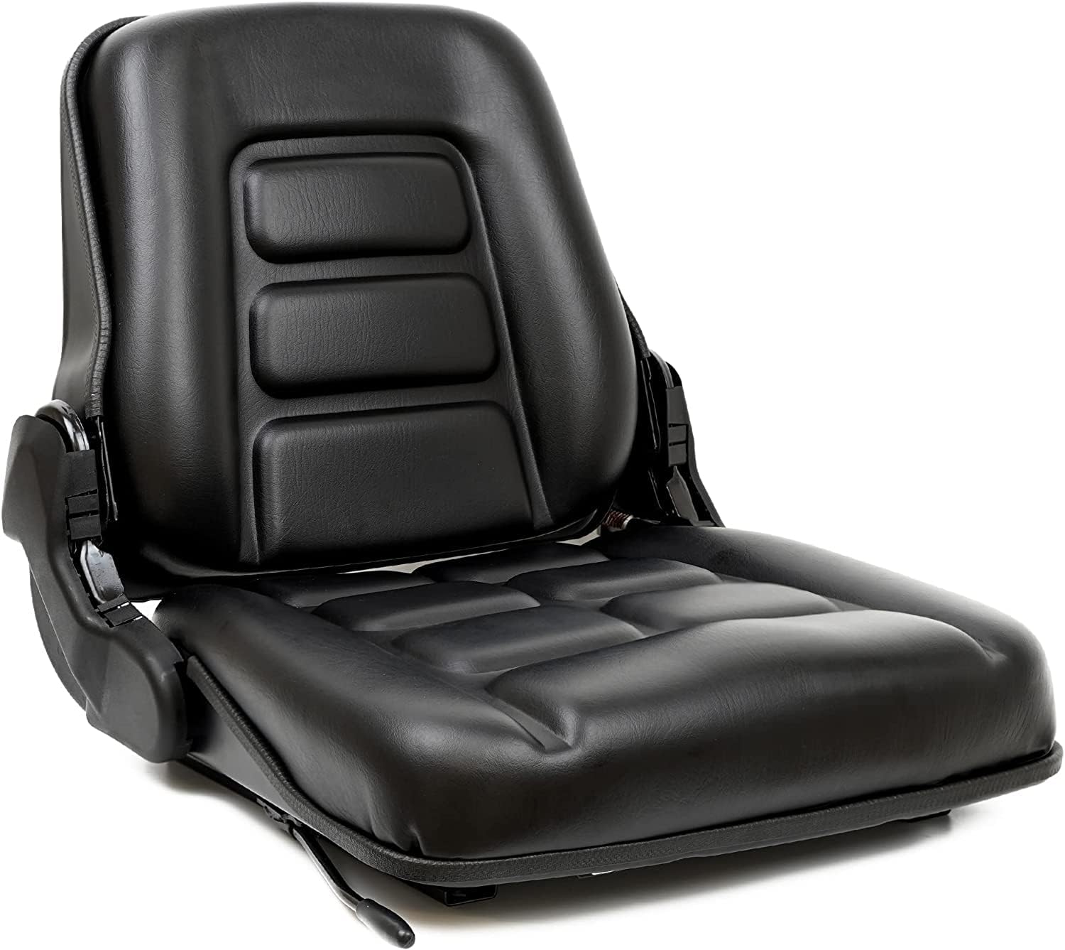 TICSEA seat front view showing ergonomic cushion and durable cover for operator comfort