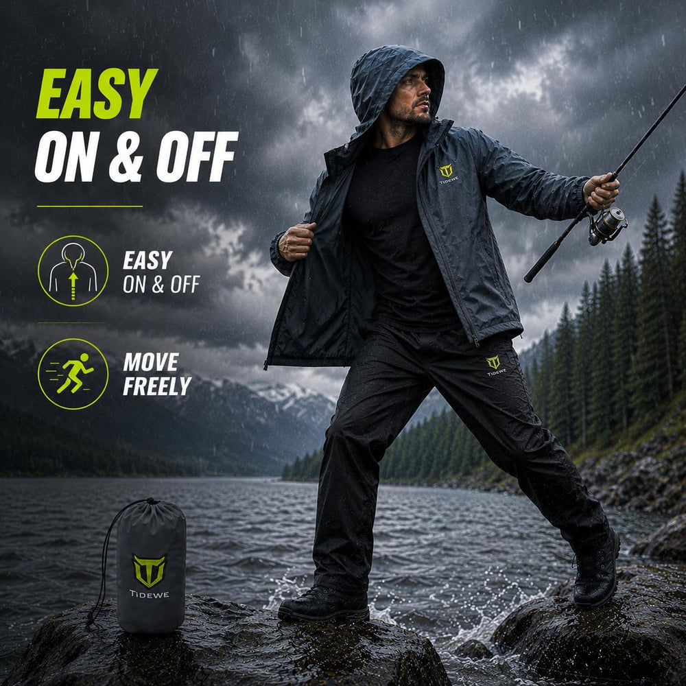 TIDEWE jacket pocket detail with large pockets for secure gear access