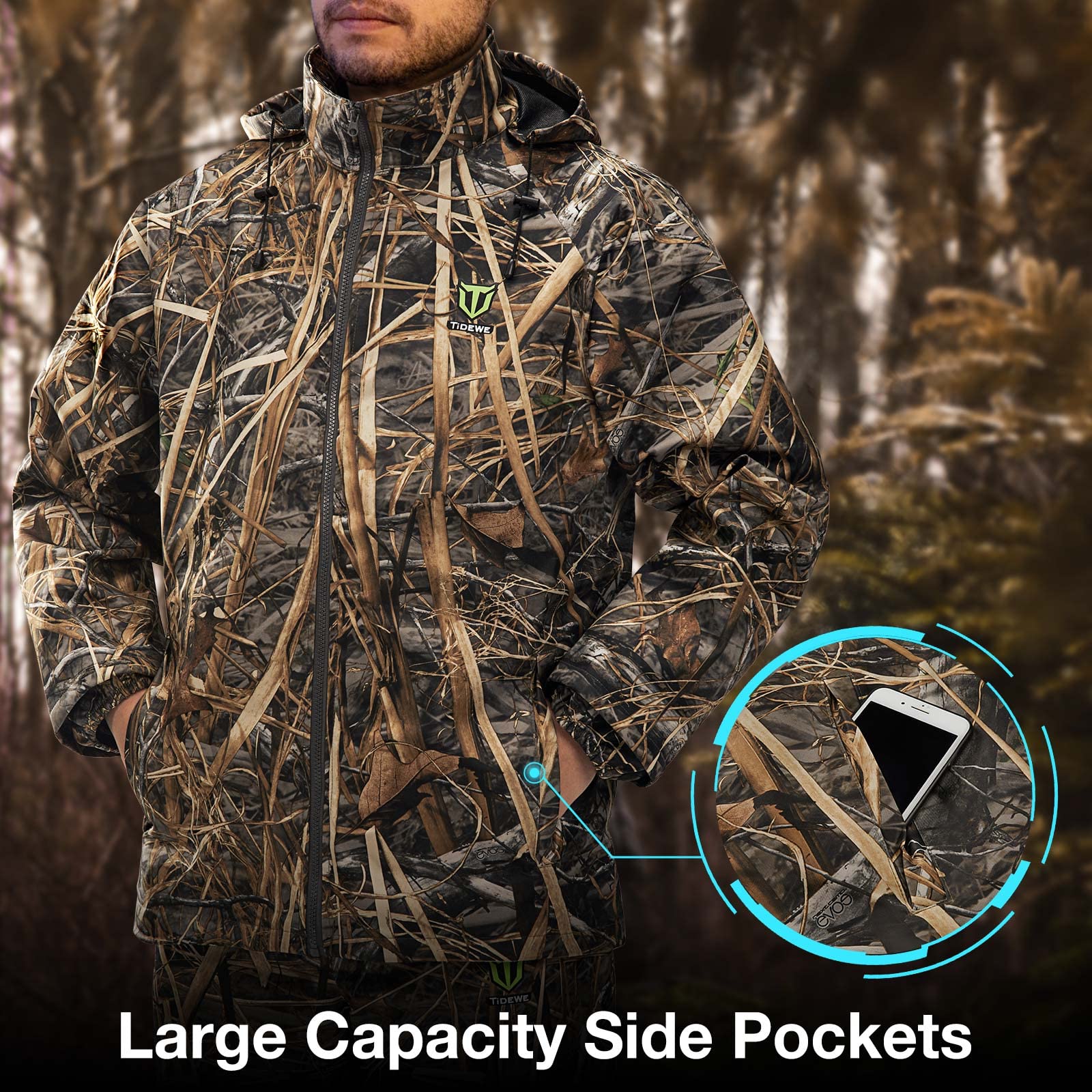 TIDEWE suit folded in storage bag for compact carry and quick access