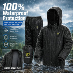 TIDEWE storm flap and SBS zipper detail keeping water out for reliable closure